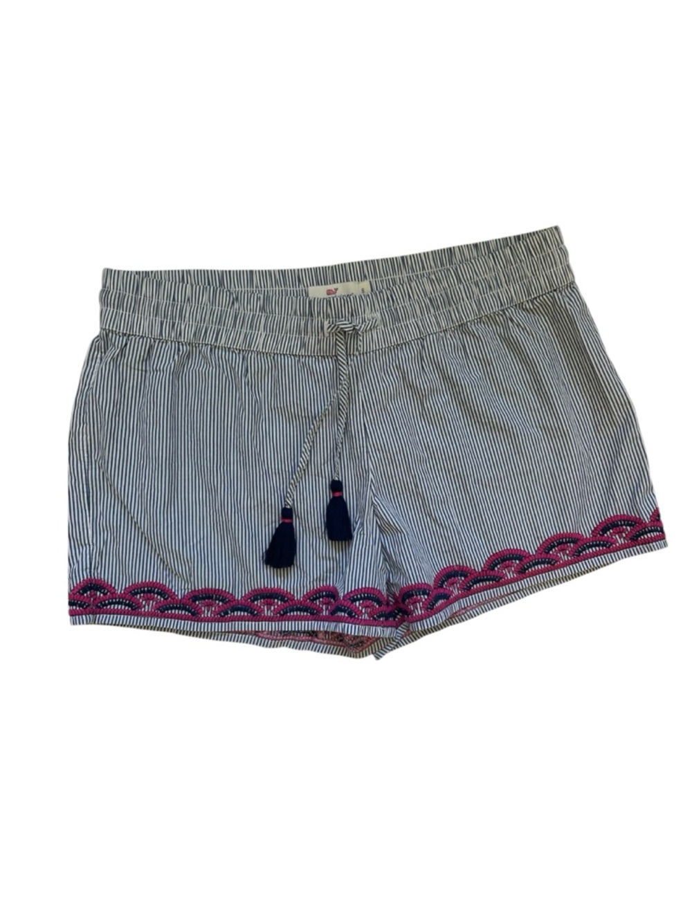 Vineyard Vines Women’s Moonshine Shorts S Sandbar Striped Embroidered Pull On